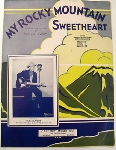 Dave Dawson My Rocky Mountain Sweetheart Sheet Music 1932 - Picture 1 of 1