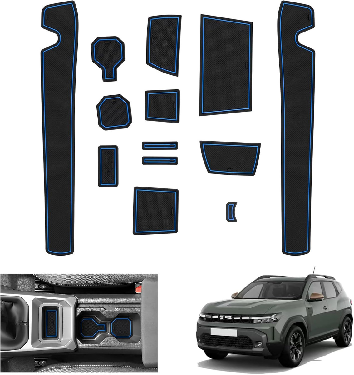 Tappetini Auto In Gomma Per Dacia Duster II (2017+) – Battitacco Alto 15 Mm, Set Specifico Per Modello - 2