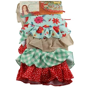 The Pioneer Frau Retro Urlaub Blumen Rüschen Weihnachtsbaum Rock 48" - Bild 1 von 1