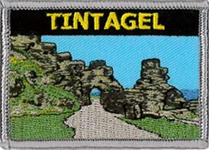 Tintagel (Cornwall) Embroidered Patch 7cm x 5cm - Picture 1 of 1