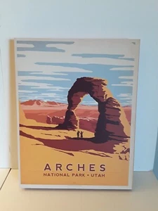 National Park 11x14 wrapped canvas wall art Arches OR multi - Picture 1 of 4