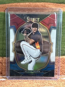 2023 Panini Select Hunter Brown RC Houston Astros #98 red white blue SILVER