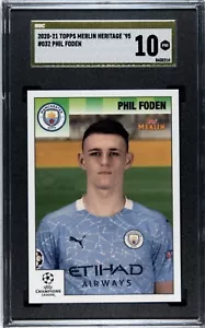 2020 TOPPS MERLIN '95 HERITAGE Phil Foden #32 Manchester City SGC 10 Pristine - Picture 1 of 2