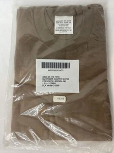 (2) Vintage Military NOS QTR Sleeve Crew Neck T Shirt BROWN 436 Union 1986 XS - Bild 1 von 8