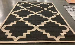 BLACK / BEIGE 9' X 12'-6" Flaw in Rug, Reduced Price 1172667320 CY6017-266-913 - Picture 1 of 3