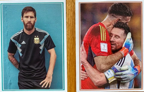 LIONEL MESSI  -  Soccer Star - 2 Postcards - Argentina - Siempre Te Espera Cover