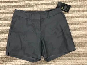 NWT 0 Nike Flex Womens Golf Shorts Gray Dri Fit side slit pockets Shorts STD Fit - Picture 1 of 3