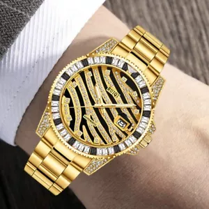 Zebra Multicolor Dots Full Diamonds Case Automatik Mechanische Uhr Herrenuhr - Bild 1 von 7