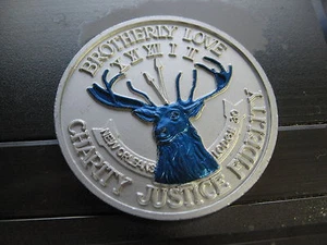 krewe elks 1982 blue alum home of jazz Dual Color High Relief Aluminum Doubloon - Picture 1 of 2