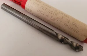 .2638" Solid Carbide Drill Bit Straight Shank 118° 4 Facet Thinned Web Cleveland - Picture 1 of 3