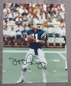 JEFF GEORGE COLTS QUARTERBACK ROOKIE ERA EARLY AUTOGRAPHED SIGNED 8x10 PHOTO