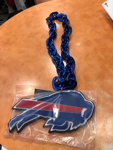 BUFFLAO BILLS  BIG  Logo ROYAL BLUE Fan Chain Big Chain Necklace  FAN FAVE Cover