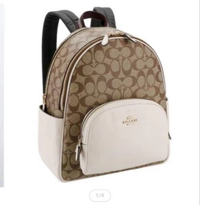 COACH Bag Backpack F05671 Khaki Chalk - Picture 1 of 12