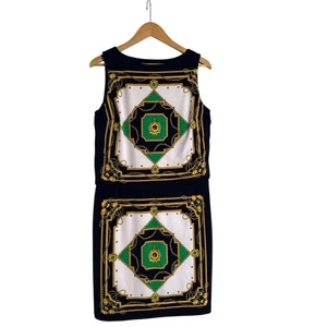 Mini Vestido Para Mujer Lauren by Ralph Lauren Barroco Estampado Ecuestre Talla 10 Multi - Imagen 1 de 6