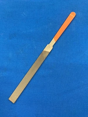 Lima de punto de tungsteno rectangular delgado de doble corte de acero NICHOLSON 5-1/4" de largo - EE. UU. Foto 1 de 4