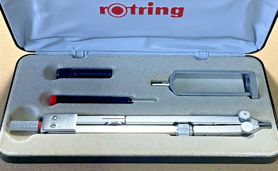 rOtring Drafting Compasses with Extension Leg Made in Germany - Image 1 of 4