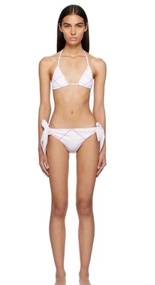 Conjunto de bikini Burberry a cuadros blancos - Nuevo con etiquetas talla grande auténtico diseñador  Foto 1 de 4
