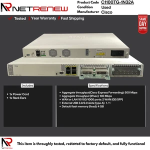 Cisco C1100TG-1N32A  32 Async Ports  2x RJ45/SFP  Terminal Gateway Router - Picture 1 of 1