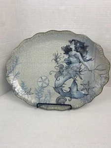 Vintage Cracker Barrel Meerjungfrau 3D Küstenplatte Tablett Dekoteller - Bild 1 von 8