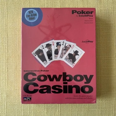 Vintage Casino Cowboy Interactive POKER by Intelliplay CD-ROM Complete w/ Manual - Image 1 of 2