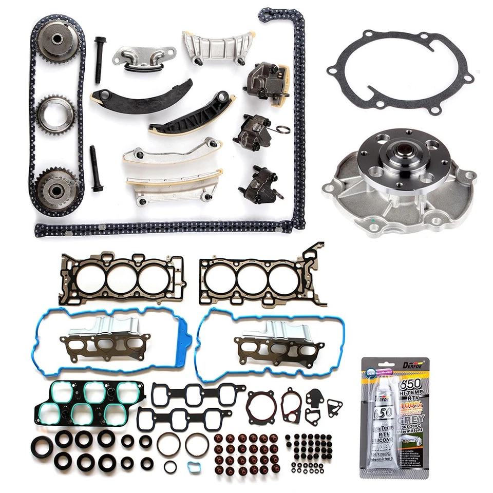 For 2013-2015 Chevrolet Camaro 3.6L Head Gasket Set Timing Chain Kit Water Pump Foto 1 de 4
