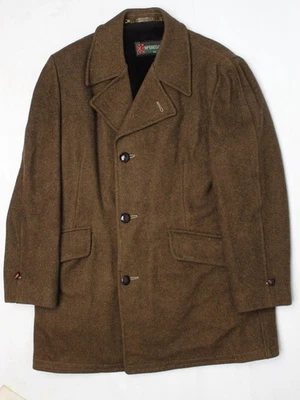VTG 1960s McGregor Coat Mens 40 Solid Brown Wool Blend Insulated Winter USA  - Image 1 of 4