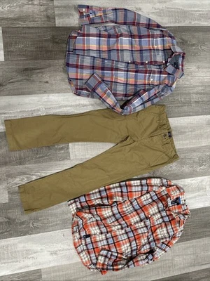 Boys Gap Kids Chino Pants, Button Down Casual And Button Down Flannel Size 12 - Image 1 of 4