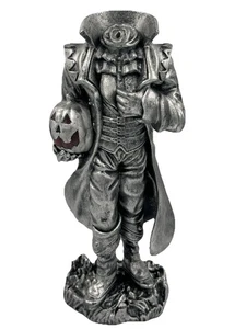 Martha Stewart Headless Horseman Figurine Pewter Finish Gothic Halloween Statue - Picture 1 of 15