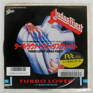 JUDAS PRIEST TURBO LOVER EPIC 075P393 Japan COMPANY SLEEVE VINYL 7 - Imagen 1 de 3