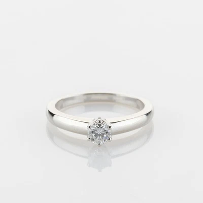 Solitärring mit 0.29 ct Brillant in 950er Platin - Bild 1 von 4