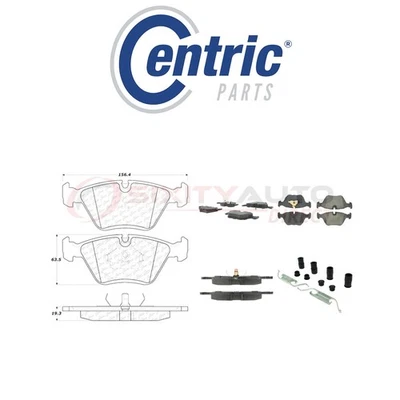Centric Posi Quiet Metallic Brake Pads w Shims for 1994-1995 BMW 530i 3.0L cs - Image 1 of 4