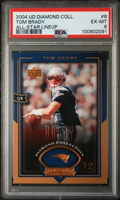 2004 UD Diamond Collection All-Star Lineup #6 Tom Brady Patriots PSA  - Image 1 of 2