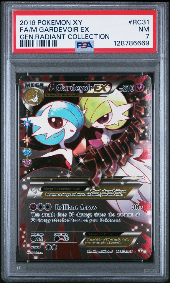 2016 Pokemon Xy Generations Radiant Collection M Gardevoir EX #RC31 Fa PSA 7 - Image 1 of 2