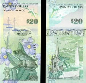Bermuda - 20 Bermudian Dollars - P-60a - 2009 dated Foreign Paper Money - Foreig - Picture 1 of 1