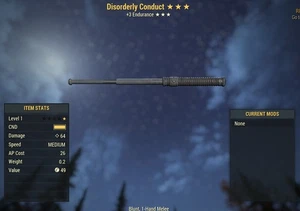 Fallout 76 PC Disorderly Conduct Survival LvL 1 (Ultra Rare) - Bild 1 von 1
