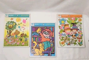 Puzzle vintage Whitman per bambini anni 70 telaio vassoio puzzle Giordano lotto di 3 - Foto 1 di 10