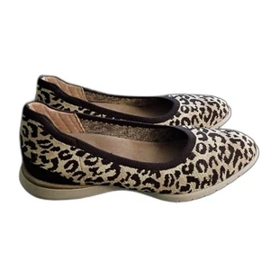 Dr. Scholl's Shoes Size 8.5 Leopard Print Women's Flats Knit Casual Comfort Chic - Picture 1 of 9