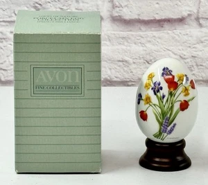 Vintage 1988 Avon Springs Brilliance 4” Porcelain Egg Collection *MINT* - Picture 1 of 6