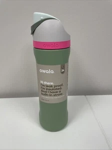 Owala FreeSip Insulated Stainless Steel Water Bottle 24-Ounce Neo Sage - Picture 1 of 6
