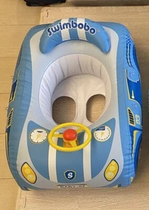 Toddler Pool Float Inflatable Car Baby Swim Float With Adjustable Sun Canopy - Picture 1 of 4