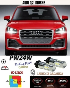 😍😍😍COPPIA LUCI DIURNE DRL 10 LED PW24W CANBUS🔥 AUDI Q2 🔥6000K NO ERROR😍😍 - Foto 1 di 2