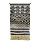 Modern Handwoven Wallhanging-Stark Ad 26-Ivory Silver