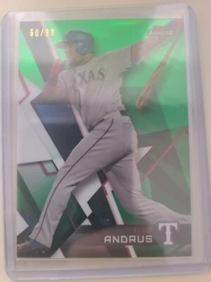 Elvis Andrus 2018 Topps Finest GREEN Refractor #'d 60/99 - TEXAS RANGERS - Image 1 of 2