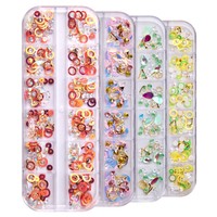 Nail Art Rhinestones Case Assorted Mix Gem Designs Tips UV Gel Decoration DIY