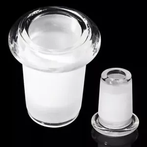 2Pcs 14mm Female to 18mm Male Glass Expander Reducer Adapter Connector Joint - Picture 1 of 7