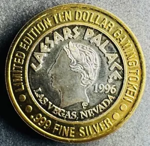10 Dollar Gaming Token Limit Edition Las Vegas USA 37 g .999 Silber K260824CA - Bild 1 von 4