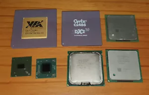 Lot of 7 vintage processors, Cyrix 486, Xeon, Pentium 4, VIA C3 - Picture 1 of 2