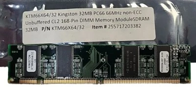 Kingston 32MB PC66 66MHz non-ECC Unbuffered, for sale P/N: 64814ESEM-CS - Image 1 of 2