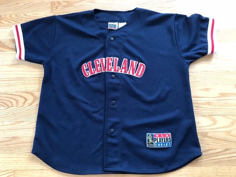 Roberto Alomar VTG Cleveland Indians Players Choice Stitched Navy Jersey YouthL Cover