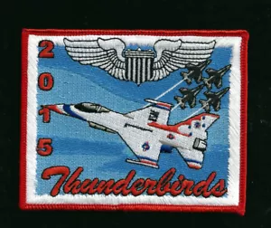 Parche Thunderbirds 2015 de la Fuerza Aérea de los Estados Unidos F-16 Falcon Pin Up Airshow Nellis AFB EE. UU. - Imagen 1 de 24